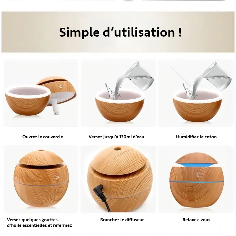 Mini Diffuseur LED Zen - Le Subtil